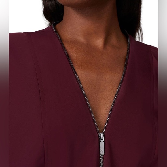 Ted Baker Kasiane Burgundy Zip Up Dress - Picture 4 of 5